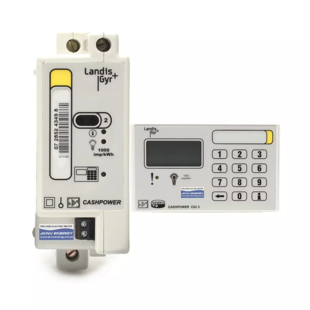 Landis & Gyr Cashpower Power Rail Split Single Phase Prepaid Electricity Meter - JKNV Energy